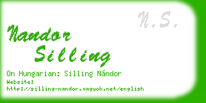 nandor silling business card